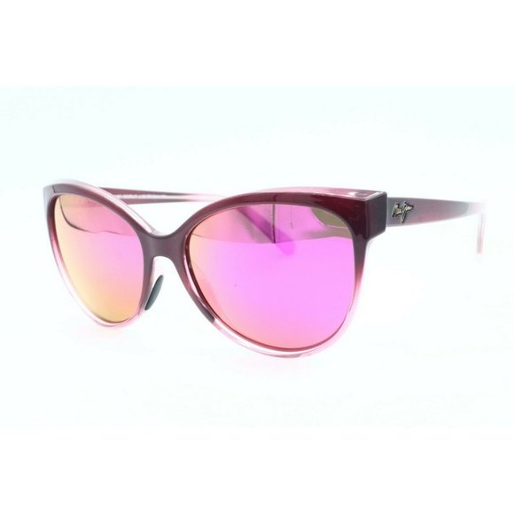 Maui Jim Olu Olu MJ 537-07A Cat Eye Burgundy Fade Sunglasses Purple Polarized main image 6